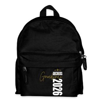 Abschluss 2026 Grundschule - Kinder Rucksack - Schwarz - Vorne