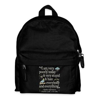 Charles Darwin Lustiges Zitat - Kids' Backpack - black - Front