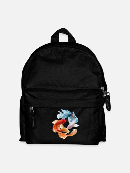 Koi Color Wheel: Goldfish Pair - Kids' Backpack - black