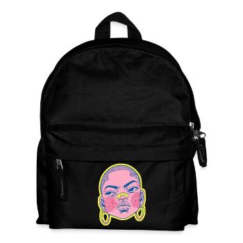 Black female portrait #9 - Kinder Rucksack - Schwarz - Vorne