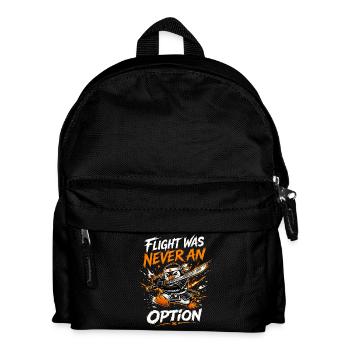 Flight Was Never An Option - Penguin with Sword - Kids' Backpack - black - Front