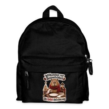 Willkommen zur Besinnlichkeit, Die Kekse sind weg - Kinder Rucksack - Schwarz - Vorne