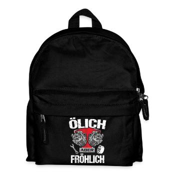 Öl- und Motoren KFZ Mechaniker - Kinder Rucksack - Schwarz - Vorne