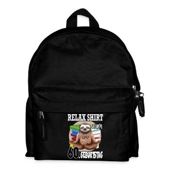 Relax Faultier Geburtstag 60 Jahre Sloth Lustig - Kinder Rucksack - Schwarz - Vorne