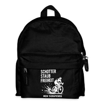Schotter Freiheit Gravelradfahren - Kinder Rucksack - Schwarz - Vorne