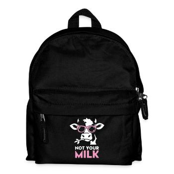 Not Your Milk – Coole Kuh mit Sonnenbrille  - Kinder Rucksack - Schwarz - Vorne