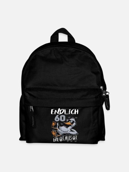 Geburtstag Ente Gut Alles Gut 60 Jahre Comic - Kinder Rucksack - Schwarz