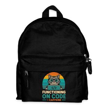 Fonctionner sous Code et Caffeine Cat - Sac à dos Enfant - noir - Devant