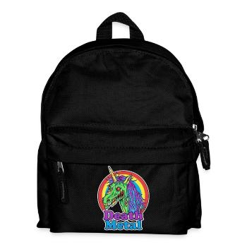 Death Metal – Zombie Einhorn Cartoon - Kinder Rucksack - Schwarz - Vorne