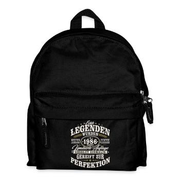 1986 Jahrgang geboren Geburtstag Geschenk Retro - Kinder Rucksack - Schwarz - Vorne