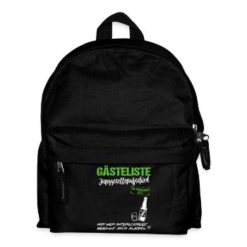 Gästeliste Junggesellenabschied Gästebuch Hochzeit - Kinder Rucksack - Schwarz - Vorne