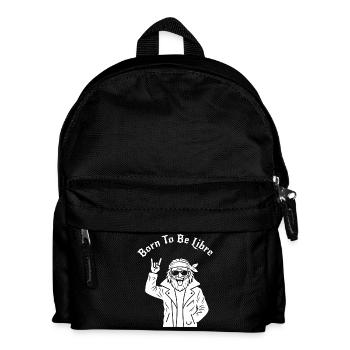 Geboren, um frei zu sein – Ruhestand (klares Muster) - Kinder Rucksack - Schwarz - Vorne