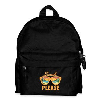 Plage S’il vous plaît Lunettes de soleil avec Mer Plage Heure d’été - Sac à dos Enfant - noir - Devant