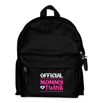 Zwilling Mutter Zwillinge Mama Geschenk - Kinder Rucksack - Schwarz - Vorne