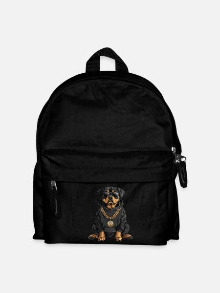Cooler Rottweiler im Hip-Hop Style - Kinder Rucksack - Schwarz