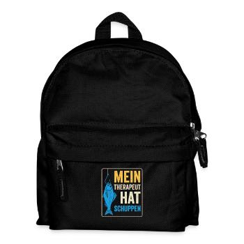 Fishing Therapy Saying - Kids' Backpack - black - Front