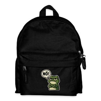 Nope Frog – Annoyed & Funny - Kids' Backpack - black - Front
