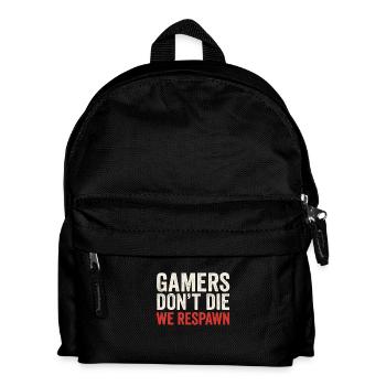 Gamer Spruch Respawn - Kinder Rucksack - Schwarz - Vorne
