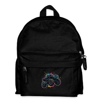 Monster Truck Couleurs néon - Sac à dos Enfant - noir - Devant