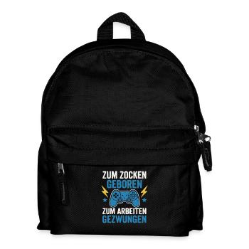 Born to gamble - forced to work - Kids' Backpack - black - Front