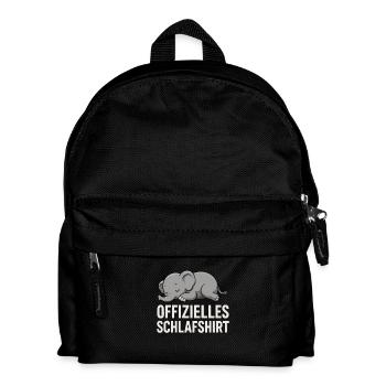 Official Cute Elephant Sleep Shirt - Kids' Backpack - black - Front