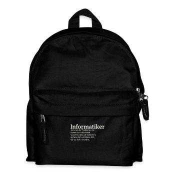 Informatiker Definition lustig - Kinder Rucksack - Schwarz - Vorne