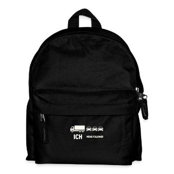 Me & My Followers – Truck Trucker Design - Kids' Backpack - black - Front