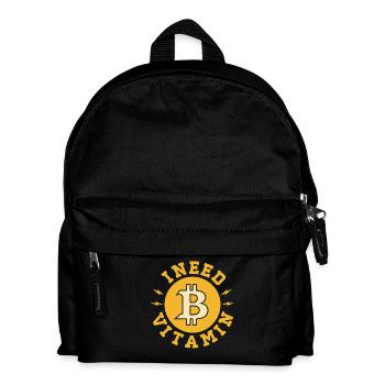 I Need Vitamin B funny Sayings about Bitcoin - Kids' Backpack - black - Front