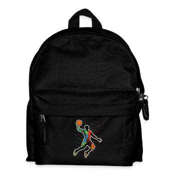 Basketball Splash Dunk – Explosion de couleurs en mouvement - Sac à dos Enfant - noir - Devant