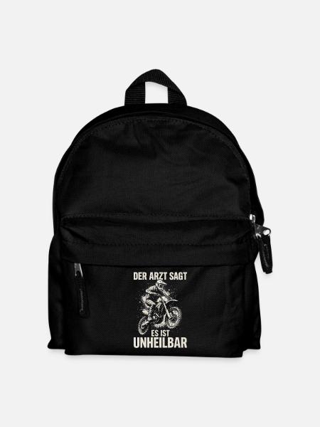 Motocross – The doctor says it's incurable - Kids' Backpack - black