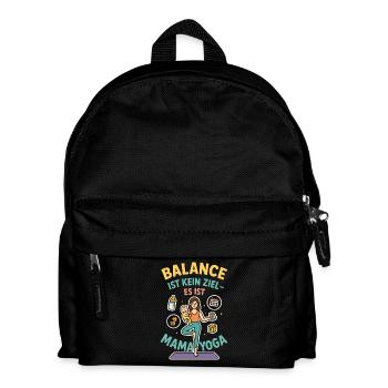 Balance ist kein Ziel – es ist Mama-Yoga - Kinder Rucksack - Schwarz - Vorne