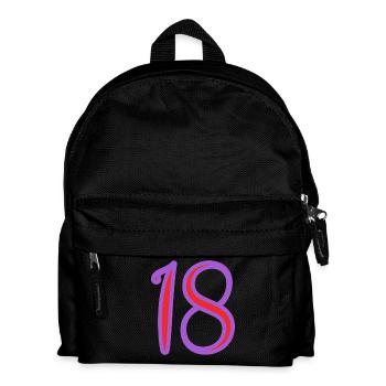 18. 18 ANS. 18e ANNIVERSAIRE. ANNIVERSAIRE 18 ANS. - Sac à dos Enfant - noir - Devant