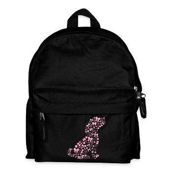 Cadeau Mignon Noeud Coquette Rose Chien - Sac à dos Enfant - noir - Devant