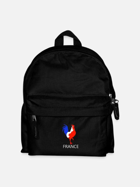 coq bleu blanc rouge - Sac à dos Enfant - noir