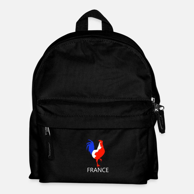 coq bleu blanc rouge - Sac à dos Enfant - noir