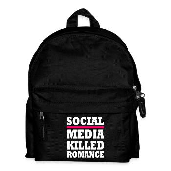 social media killed romance - Kids' Backpack - black - Front