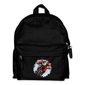 Downhill Biker Christmas / Santa Claus - Kids' Backpack - black - Front