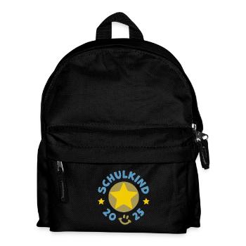 Schulkind 2025 Einschulung Schulanfang - Kinder Rucksack - Schwarz - Vorne