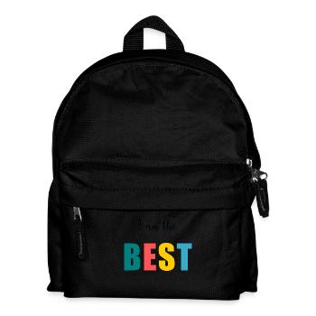 I AM THE BEST. - BESSER. - HUMOR. NACHRICHT - Kinder Rucksack - Schwarz - Vorne