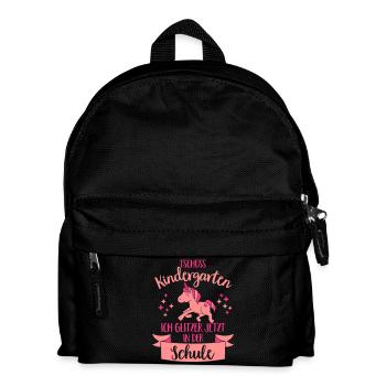 Tschüss Kindergarten, ich glitzer in der Schule - Kinder Rucksack - Schwarz - Vorne