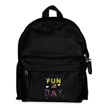 Spaß den ganzen Tag - Kinder Rucksack - Schwarz - Vorne