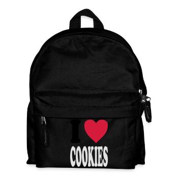 I love COOKIES (Farben anpassbar!) - Kinder Rucksack - Schwarz - Vorne