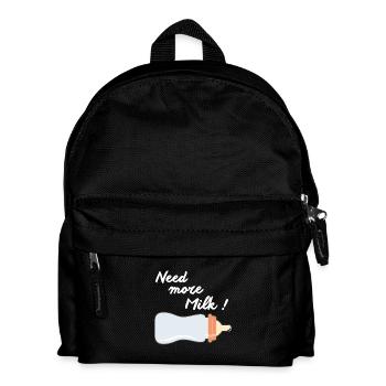Need more milk - funny baby design - Kinder Rucksack - Schwarz - Vorne