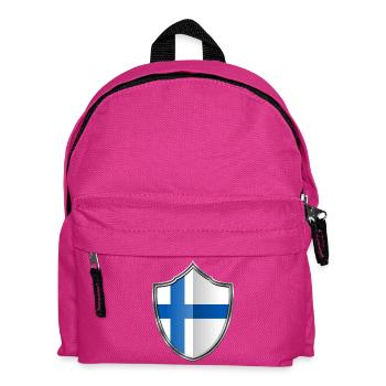 manteau Finlande drapeau des bras d'argent 015 - Sac à dos Enfant - fuchsia - Devant