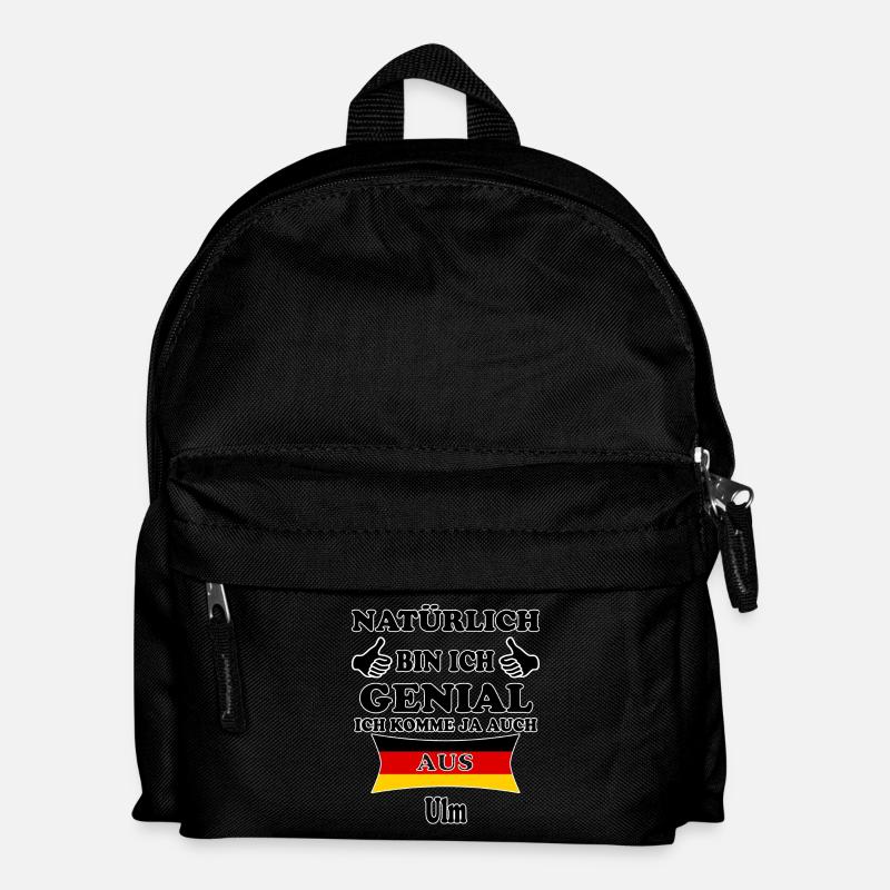 Geschenk Genial komme aus Ulm - Kinder Rucksack - Schwarz