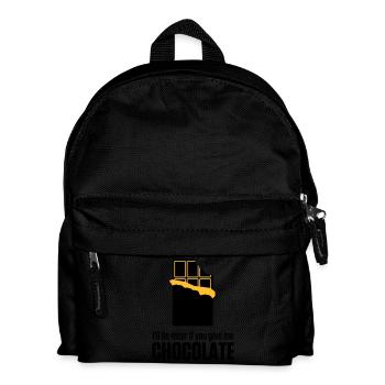 Give me chocolate. Then I am also friendly! - Kids' Backpack - black - Front