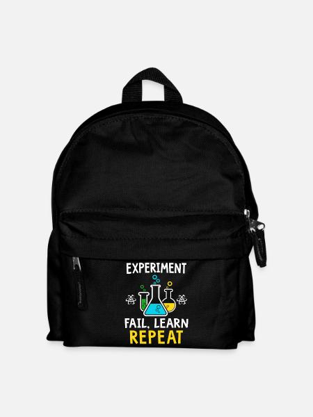 Experiment fail learn repeat - Kinder Rucksack - Schwarz