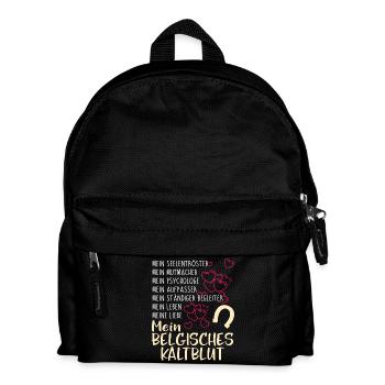 BELGISCHES-KALTBLUT- mein - Kinder Rucksack - Schwarz - Vorne