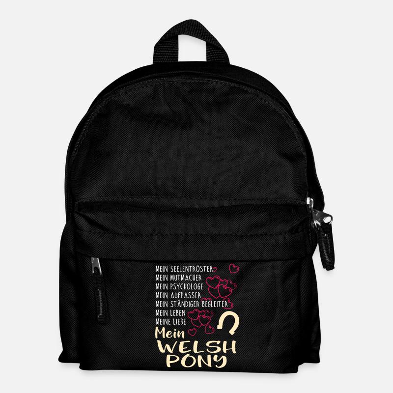 WELSH-PONY -Katze - Kinder Rucksack - Schwarz
