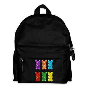 gummibärchen,bärchen,süß - Kinder Rucksack - Schwarz - Vorne